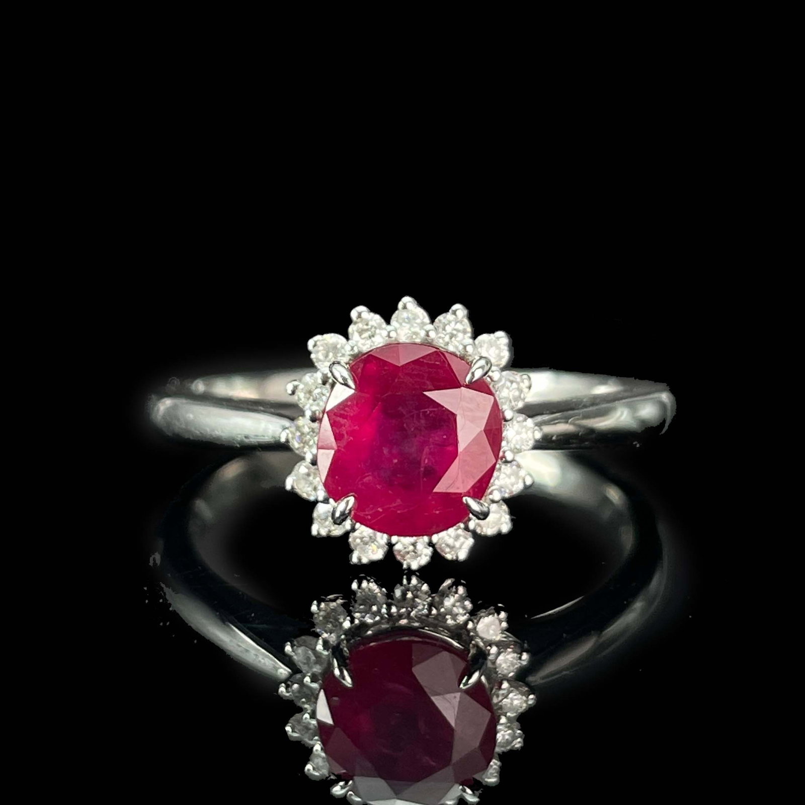 14k Gold 1.26 Ctw Natural Ruby & Diamond Ring - 3