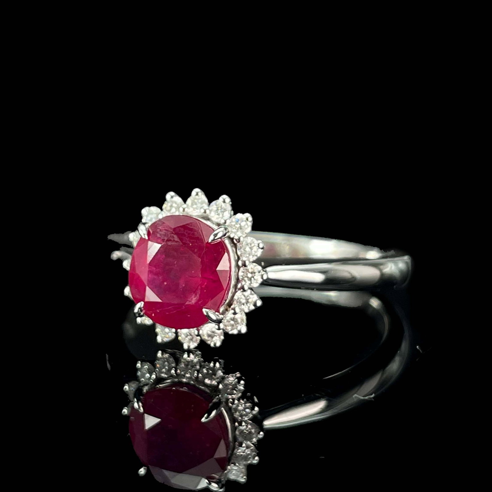 14k Gold 1.26 Ctw Natural Ruby & Diamond Ring - 5