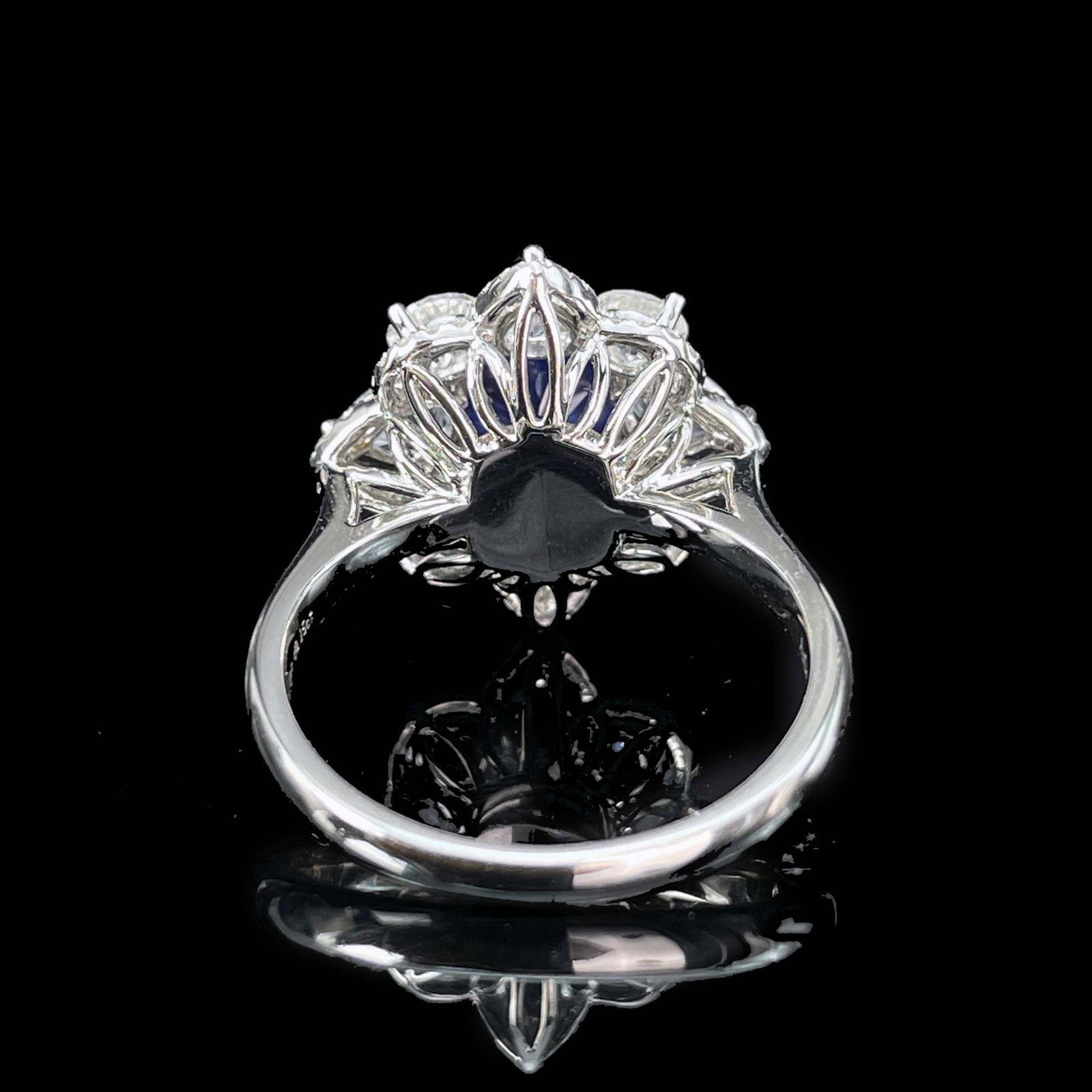 14k Gold 1.98 Ctw Natural Sapphire & Diamond Ring - 4