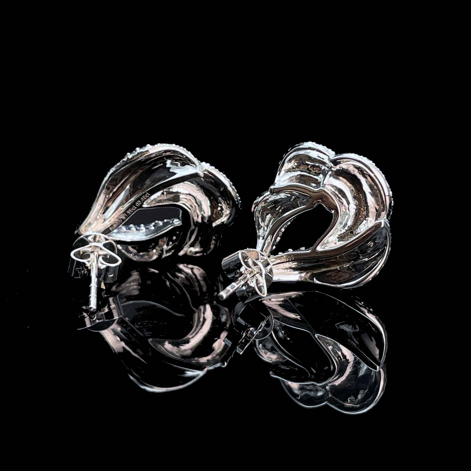 14k Gold 2.42 Ctw Natural Sapphire & Diamond Earrings - 4