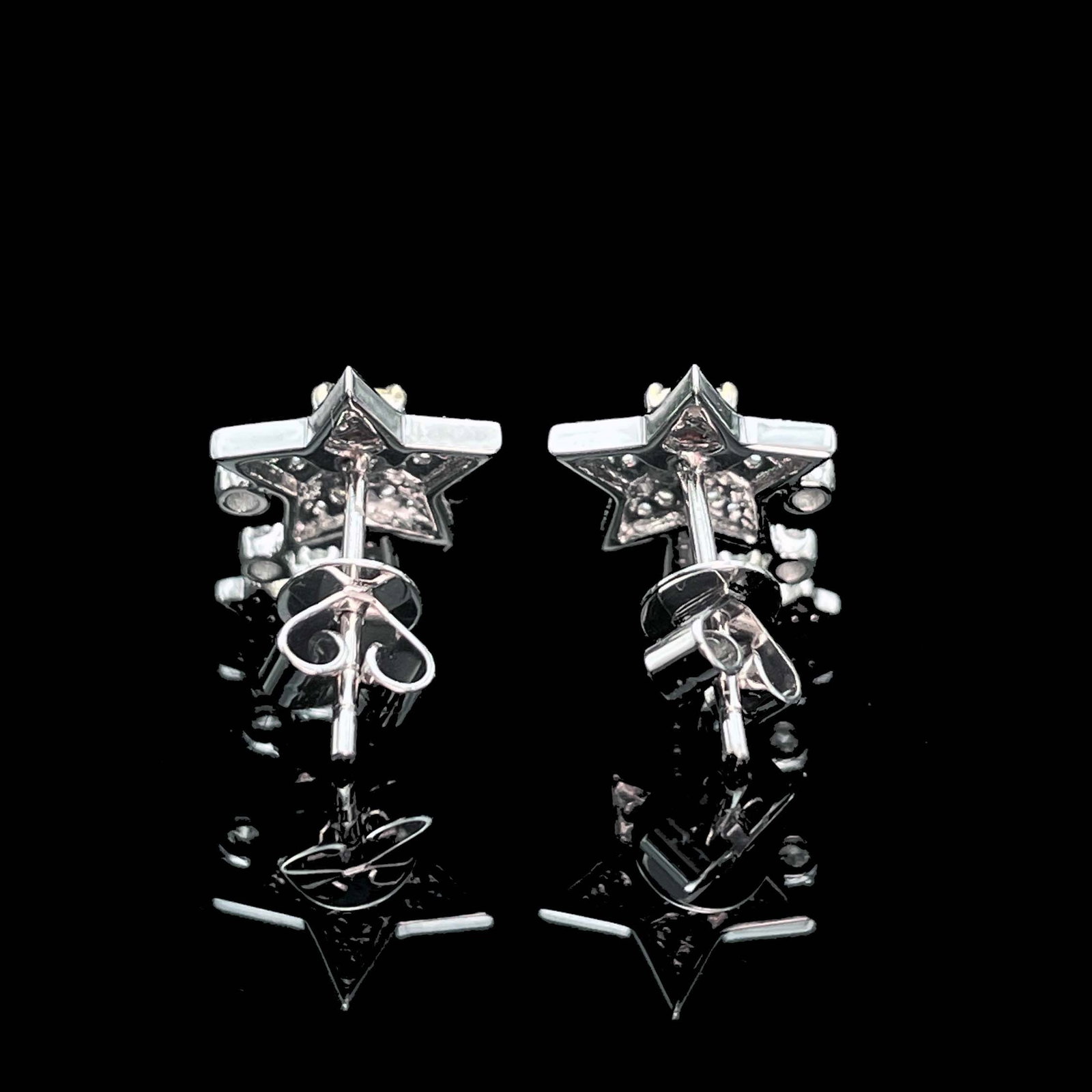 14k Gold 0.48 Ctw Natural Yellow Diamond & Diamond Earrings - 4