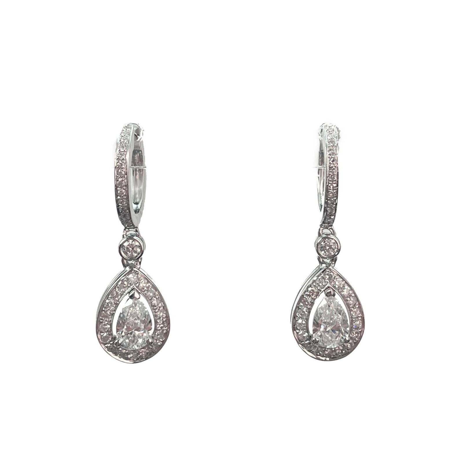 14k Gold 0.98 Ctw Natural H Diamond Earrings - 2