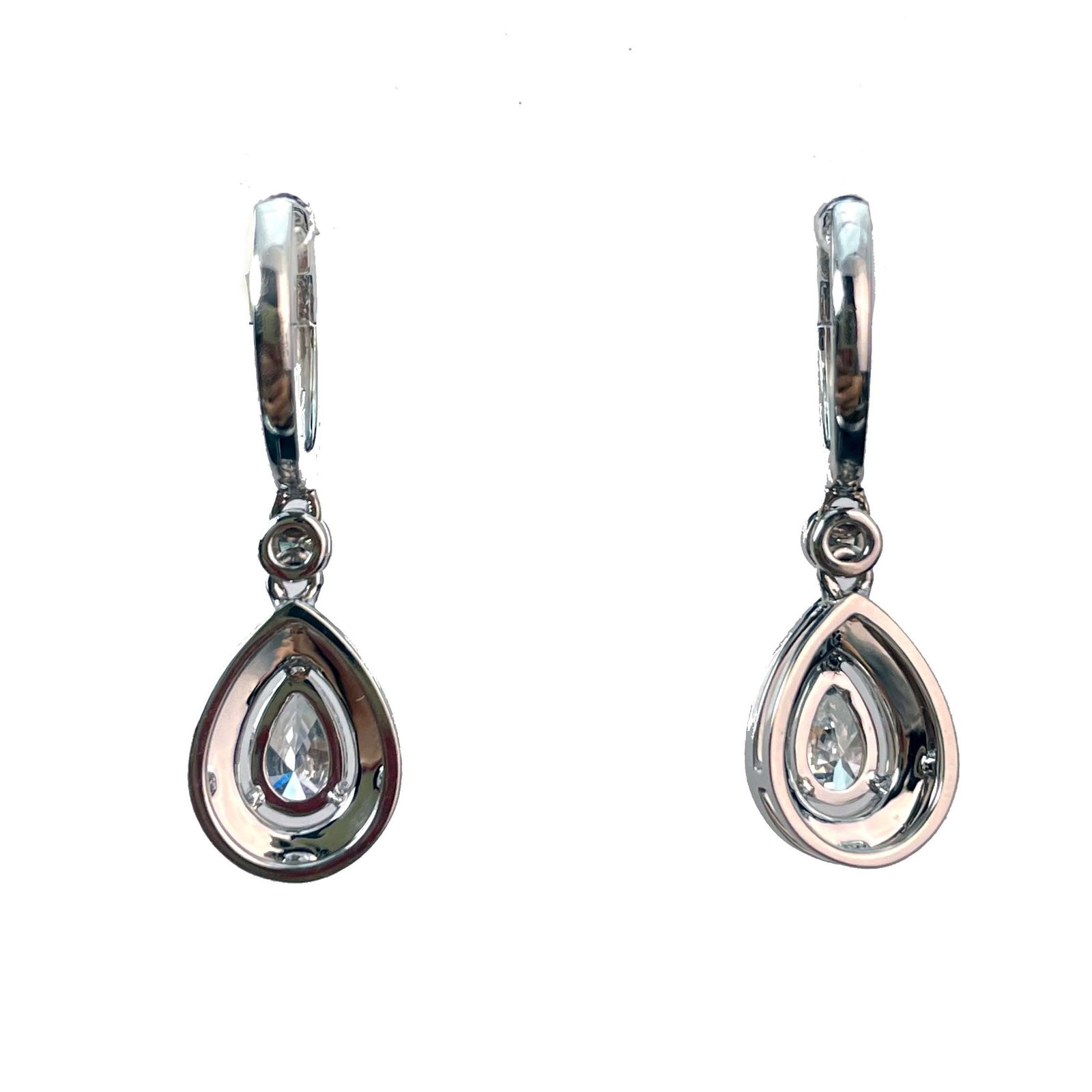 14k Gold 0.98 Ctw Natural H Diamond Earrings - 5