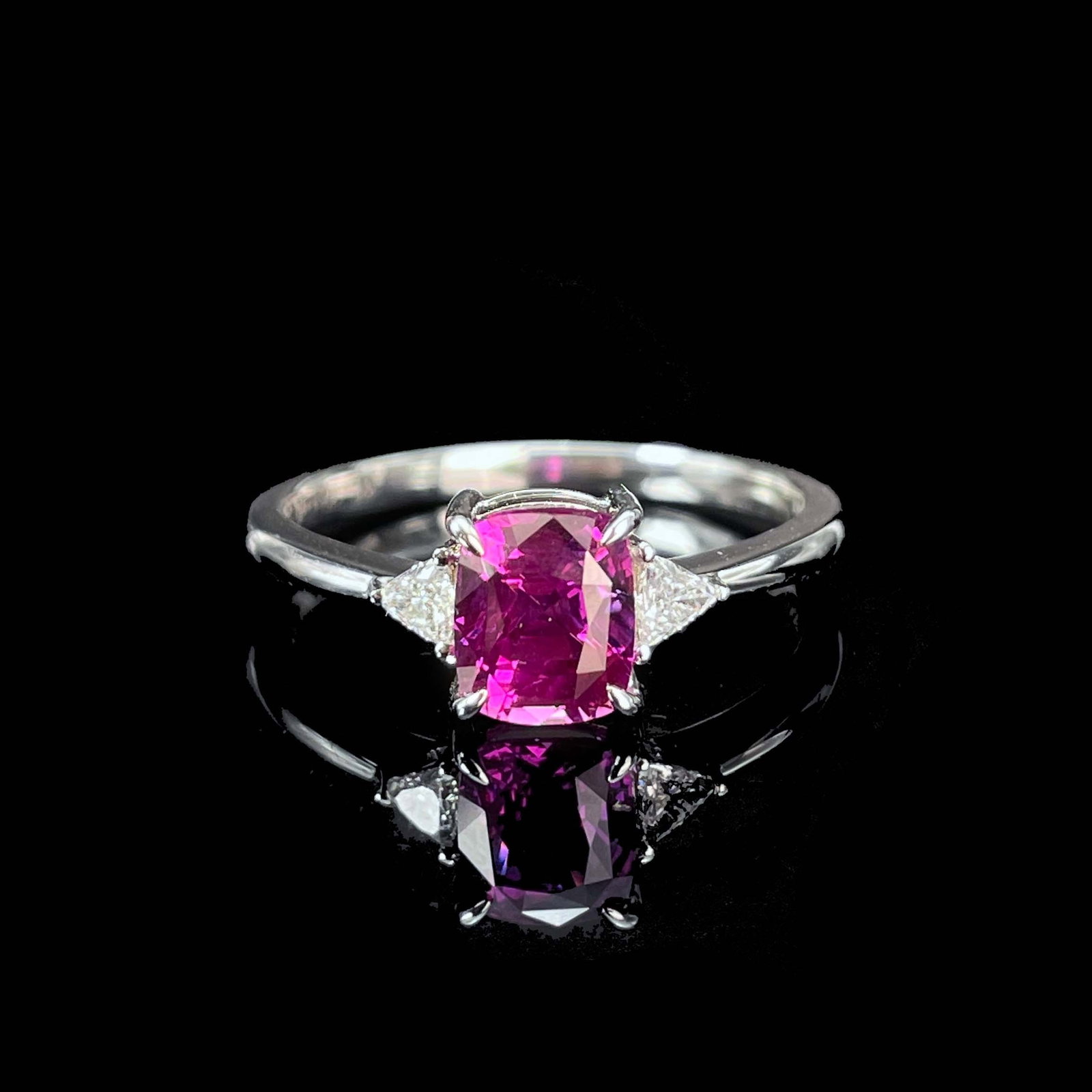 14k Gold 1.56 Ct Natural Sapphire & Diamond Ring - 5