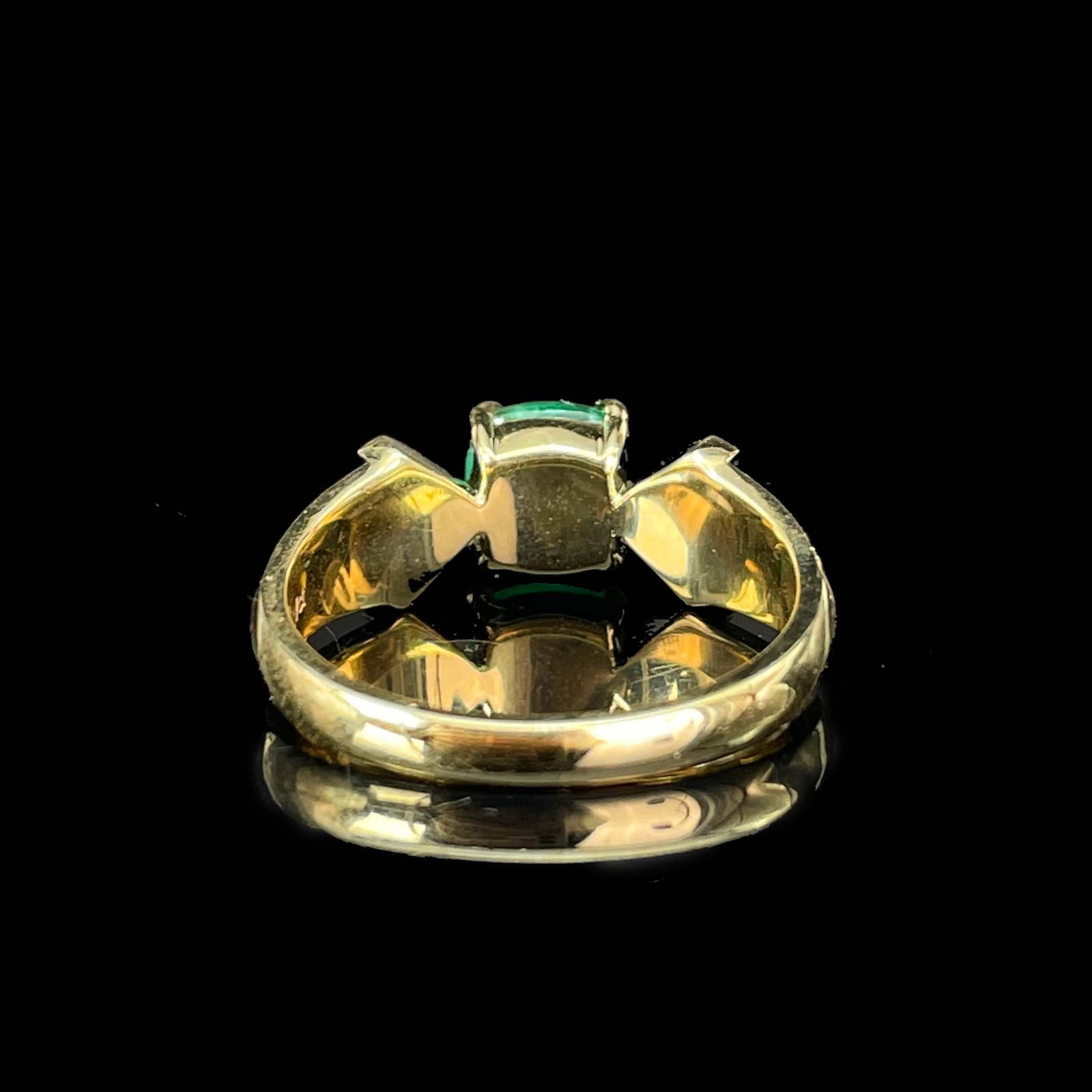 14k Gold 1.56 Ctw Natural Emerald & Diamond Ring - 5