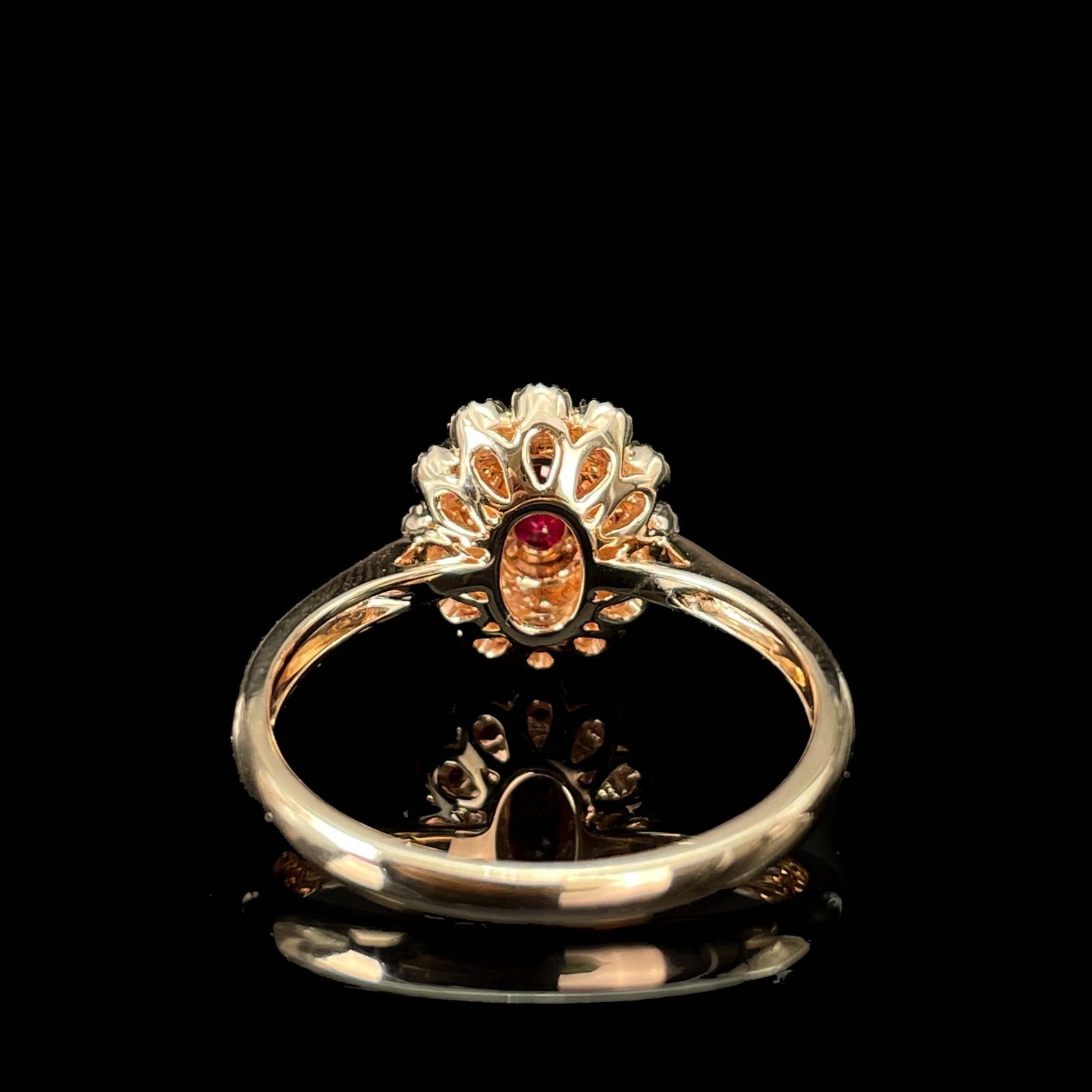 14k Gold 0.40 Ctw Natural Ruby & Diamond Ring - 4