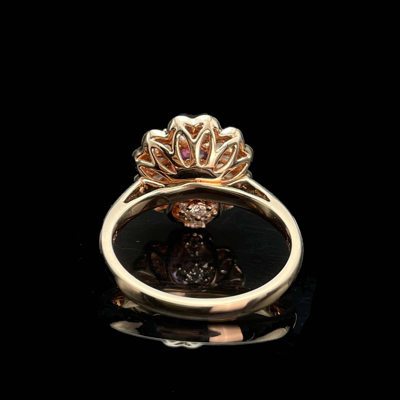 14k Gold 1.44 Ctw Natural Padparadscha Sapphire & Diamond Ring/pendant( Without Chain ) - 4