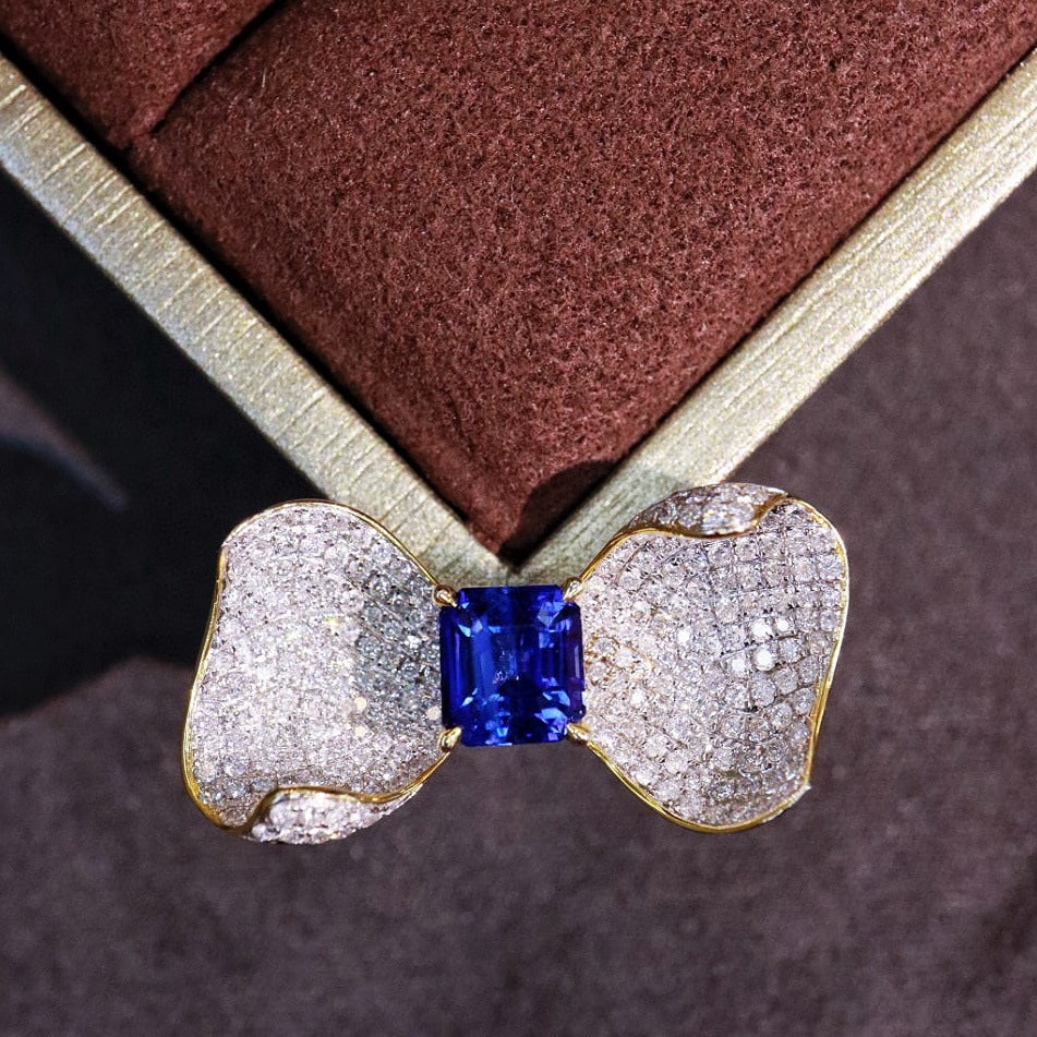 14k Gold 3.15 Ctw Natural Sapphire & Diamond Ring - 3