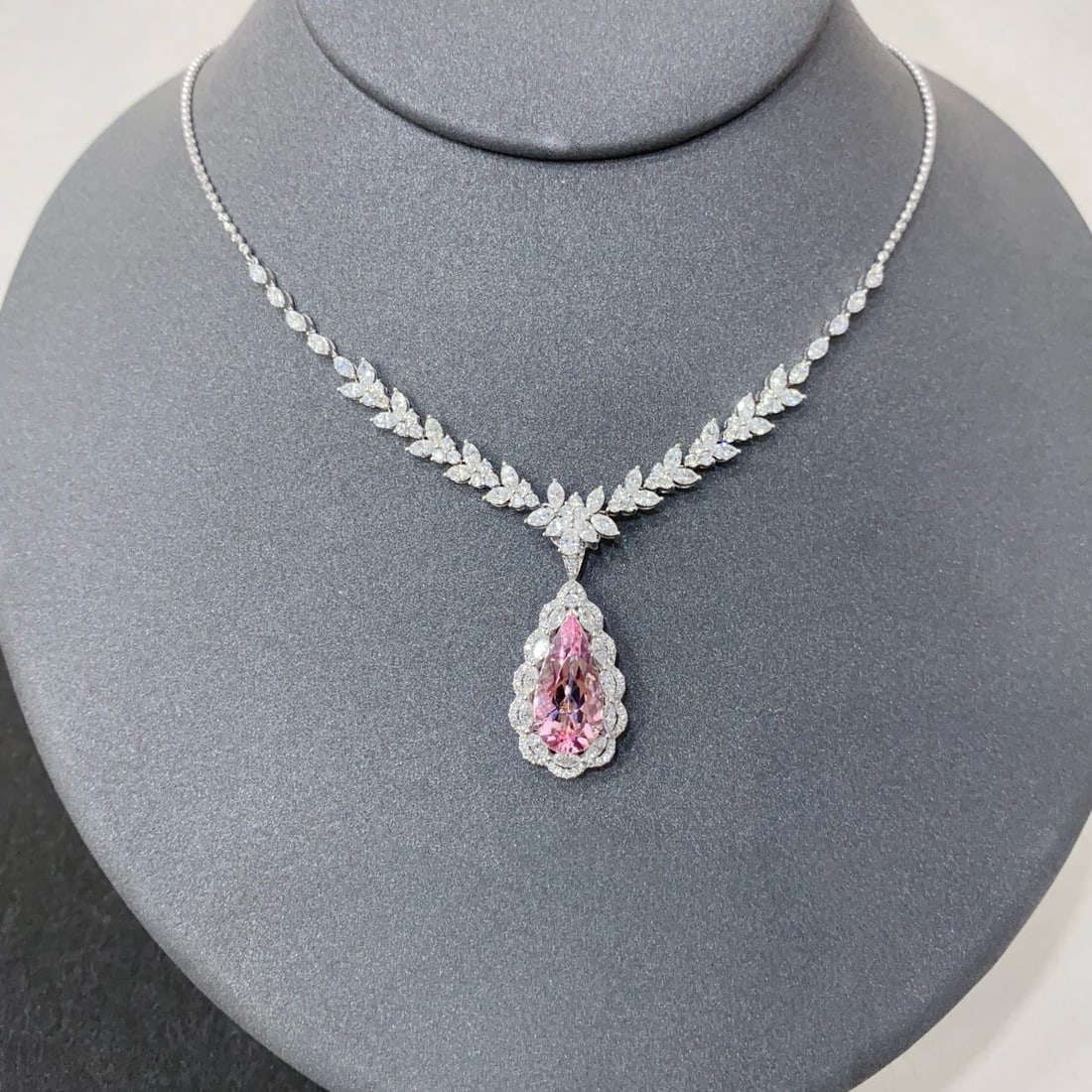 14k Gold 4.66 Ctw Natural Morganite & Diamond Ring/pendant( Without Chain ) - 5