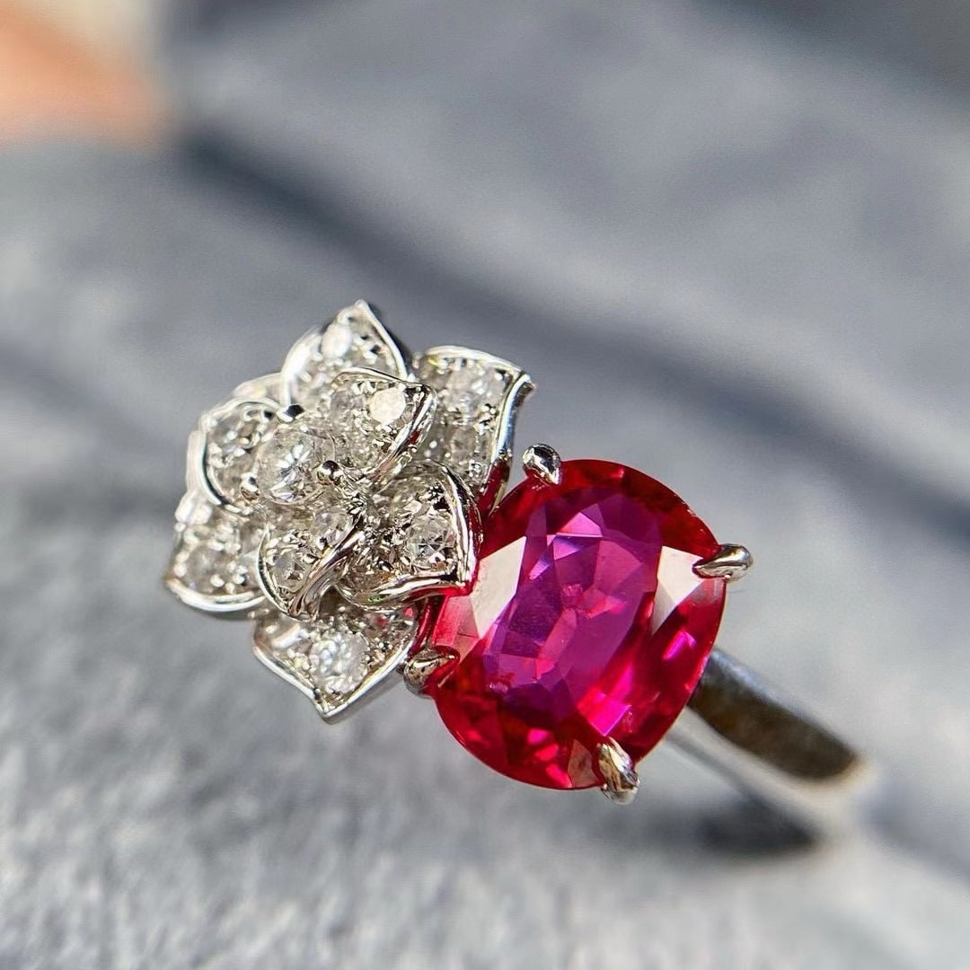 14k Gold 1.20 Ctw Natural Ruby & Diamond Ring (1 of 6)