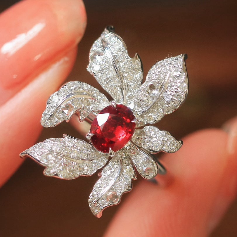 14k Gold 1.75 Ctw Natural Ruby & Diamond Ring - 6