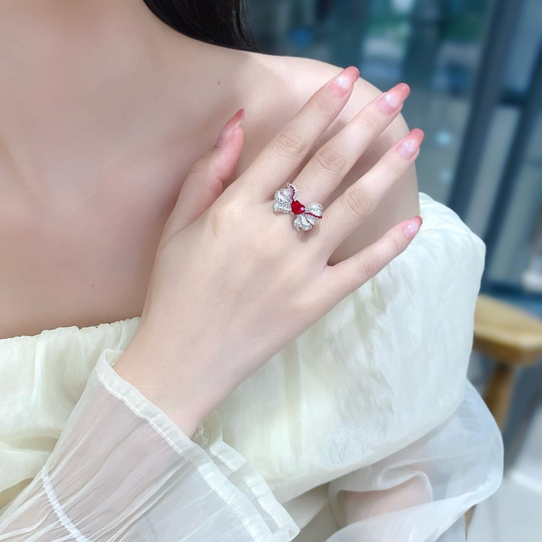 14k Gold 1.50 Ctw Natural Ruby & Diamond Ring - 6