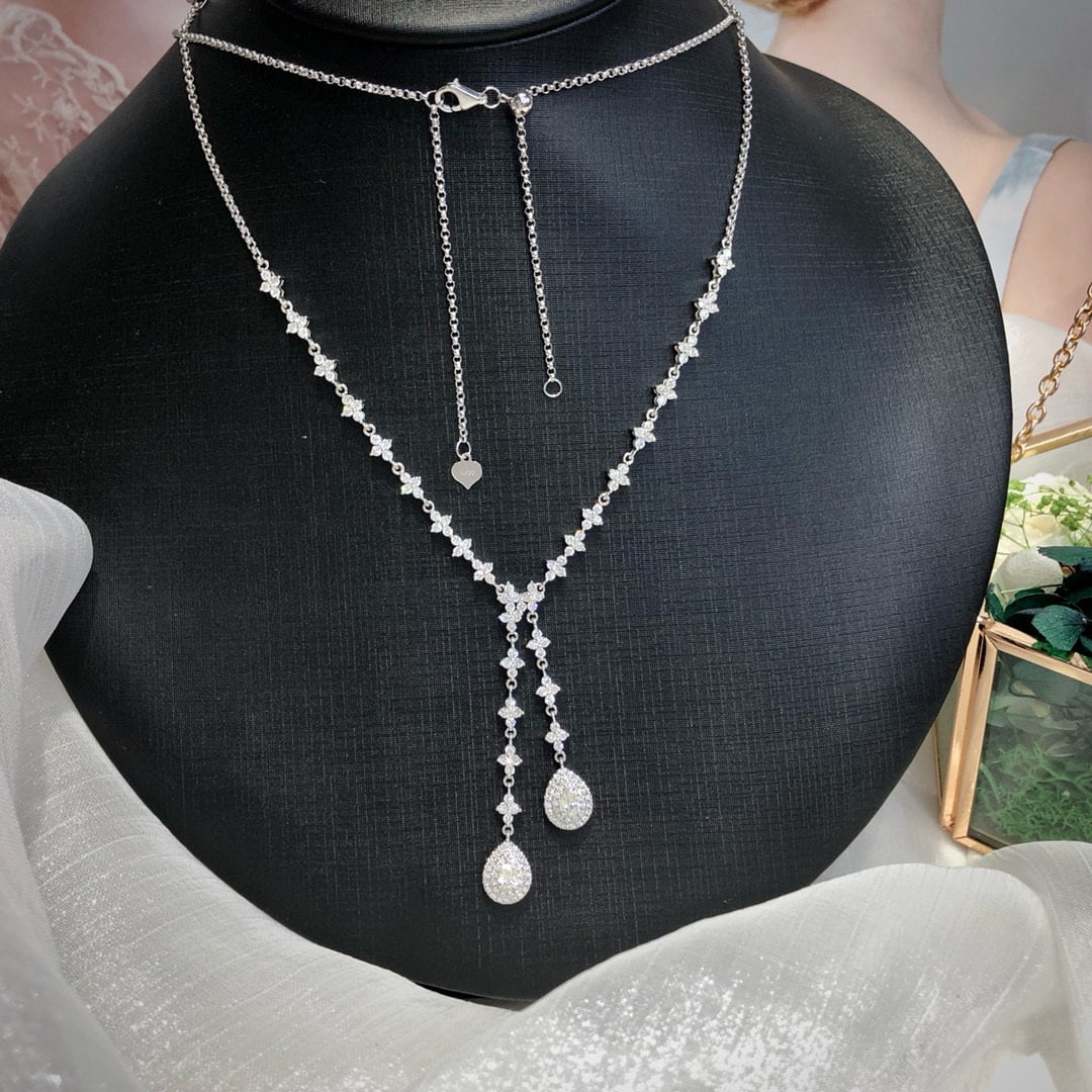 14k Gold 2.70 Ctw Natural H Diamond Necklace - 4