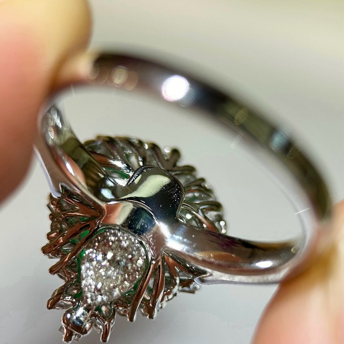 14k Gold 3.18 Ctw Vivid Green Natural Emerald & Diamond Ring/pendant( Without Chain ) - 5