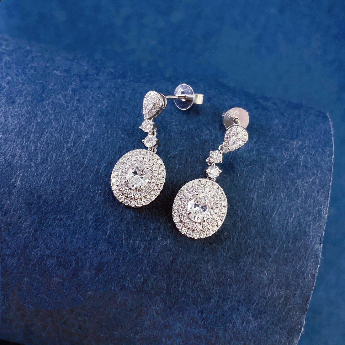 Gia Certified 14k Gold 1.14 Ctw Natural E Si1 Oval Diamond Earrings - 4