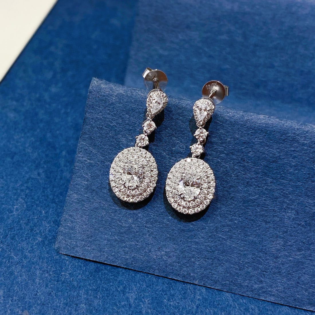 Gia Certified 14k Gold 1.14 Ctw Natural E Si1 Oval Diamond Earrings - 5