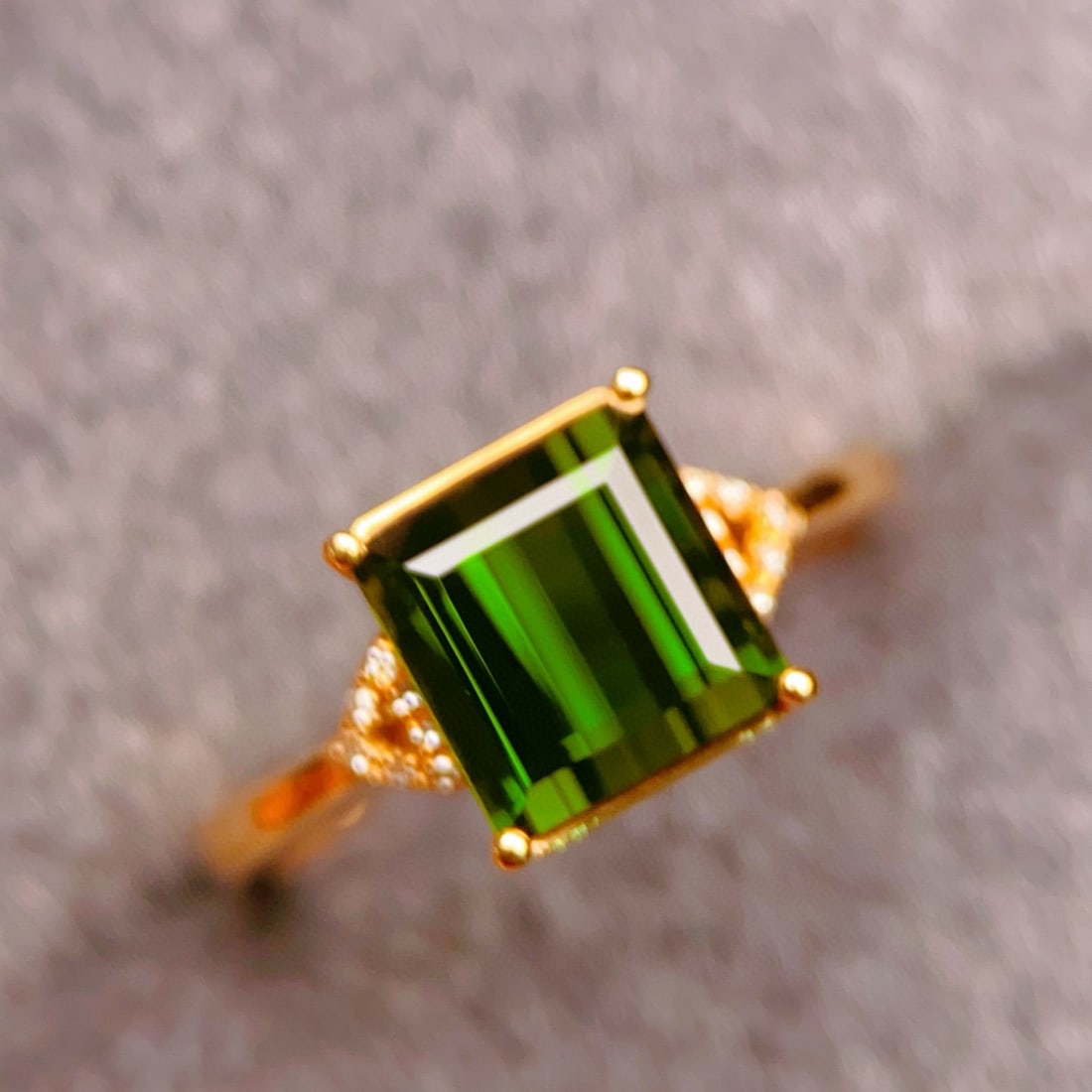 14k Gold 2.69 Ctw Natural Tourmaline & Diamond Ring - 3