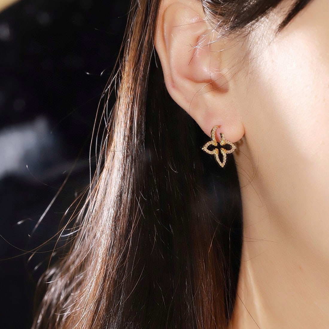 14k Gold 0.4 Ct Natural H Diamond Earrings - 6