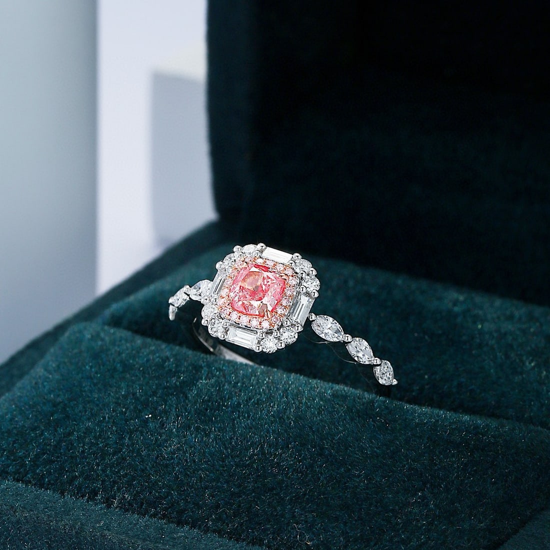 14k Gold 1.27 Ctw Natural Pink Diamond & Diamond Ring - 5