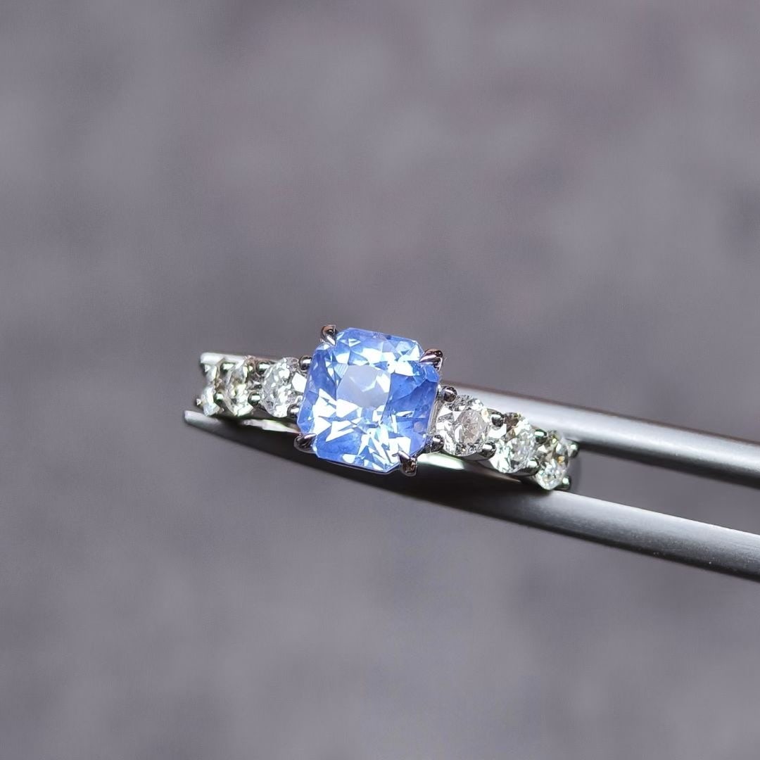 14k Gold 2.67 Ctw Natural Sapphire & Diamond Ring - 3