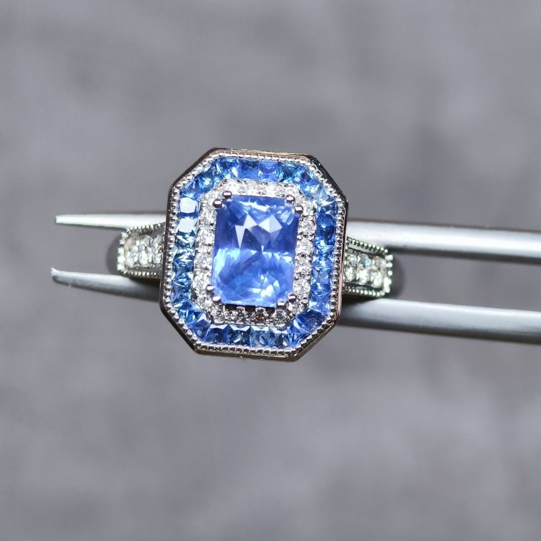 14k Gold 2.29 Ctw Natural Sapphire & Sapphire Ring - 2
