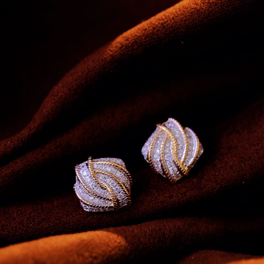 14k Gold 0.38 Ct Natural H Diamond Earrings - 2