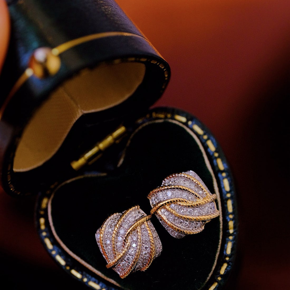 14k Gold 0.38 Ct Natural H Diamond Earrings - 4