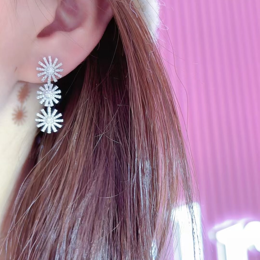 14k Gold 1.2 Ct Natural H Diamond Earrings - 2