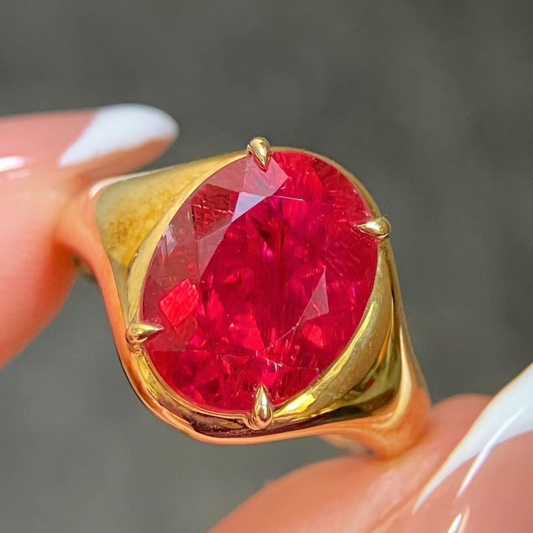 14k Gold 4.60 Ct Natural Tourmaline Ring - 5