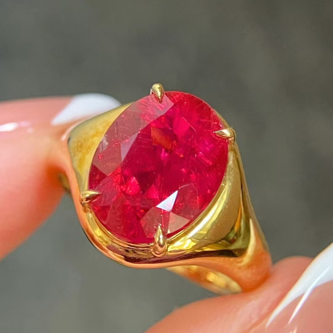 14k Gold 4.60 Ct Natural Tourmaline Ring - 6