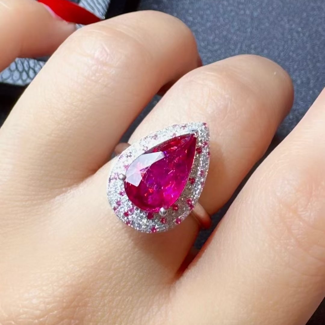 14k Gold 2.39 Ct Natural Tourmaline & Diamond Ring - 4