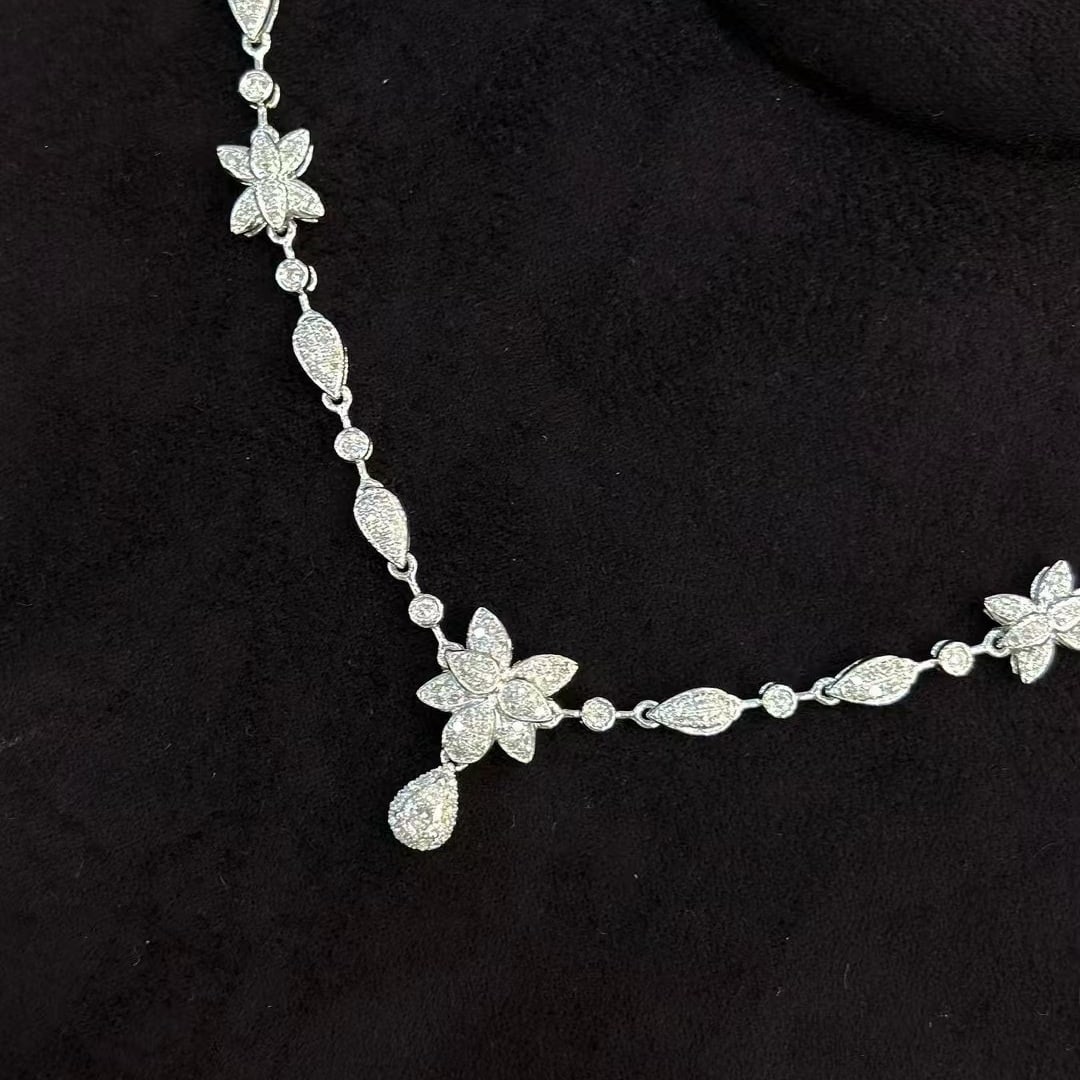 14k Gold 1.5 Ct Natural H Diamond Necklace - 4