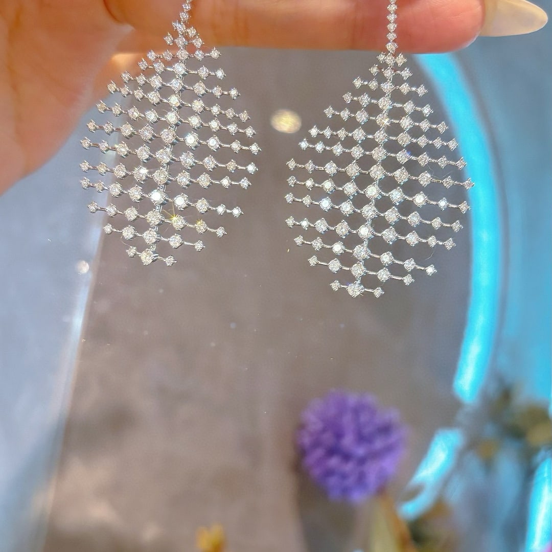 14k Gold 5.3 Ct Natural H Diamond Earrings - 5