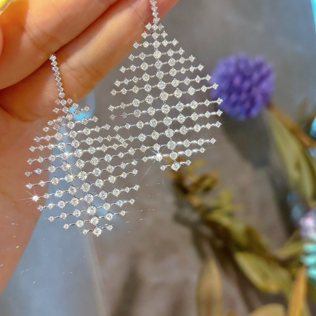 14k Gold 5.3 Ct Natural H Diamond Earrings - 7