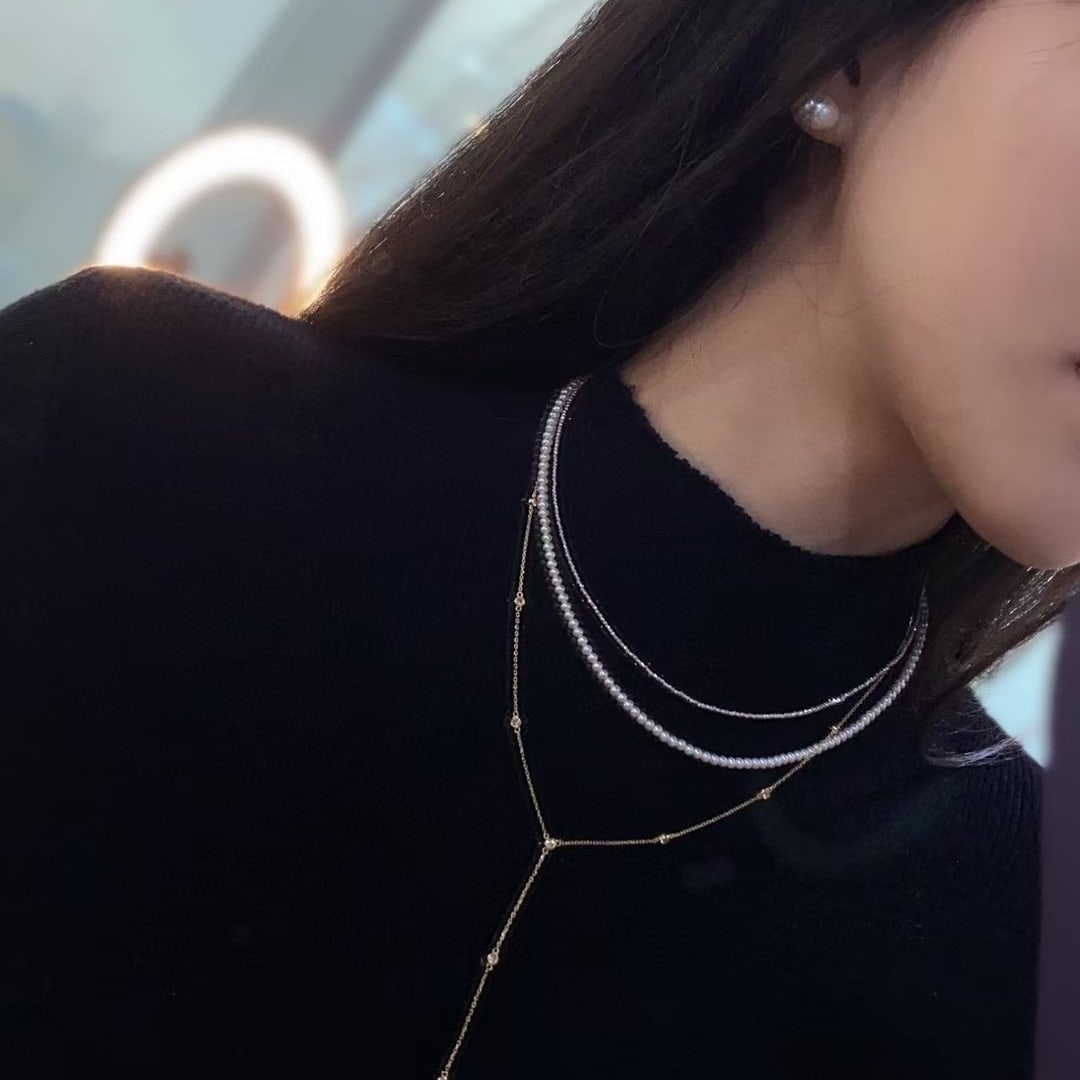 14k Gold 0.31 Ct Natural H Diamond Necklace - 6