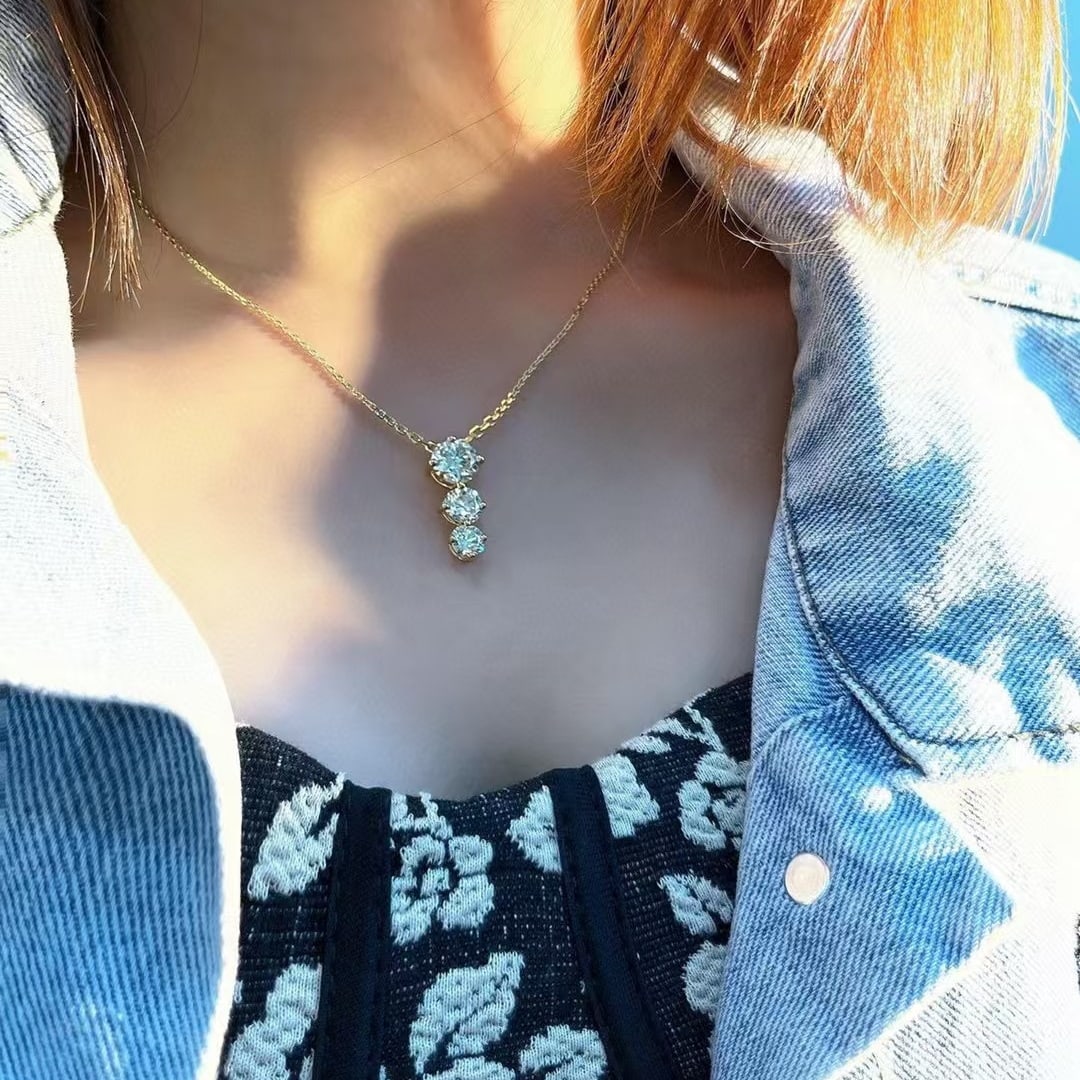 14k Gold 0.85 Ct Natural H Diamond Pendant( Without Chain ) - 7