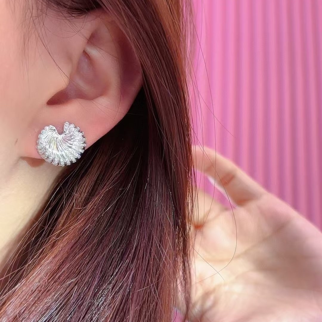 14k Gold 0.5 Ct Natural H Diamond Earrings - 5