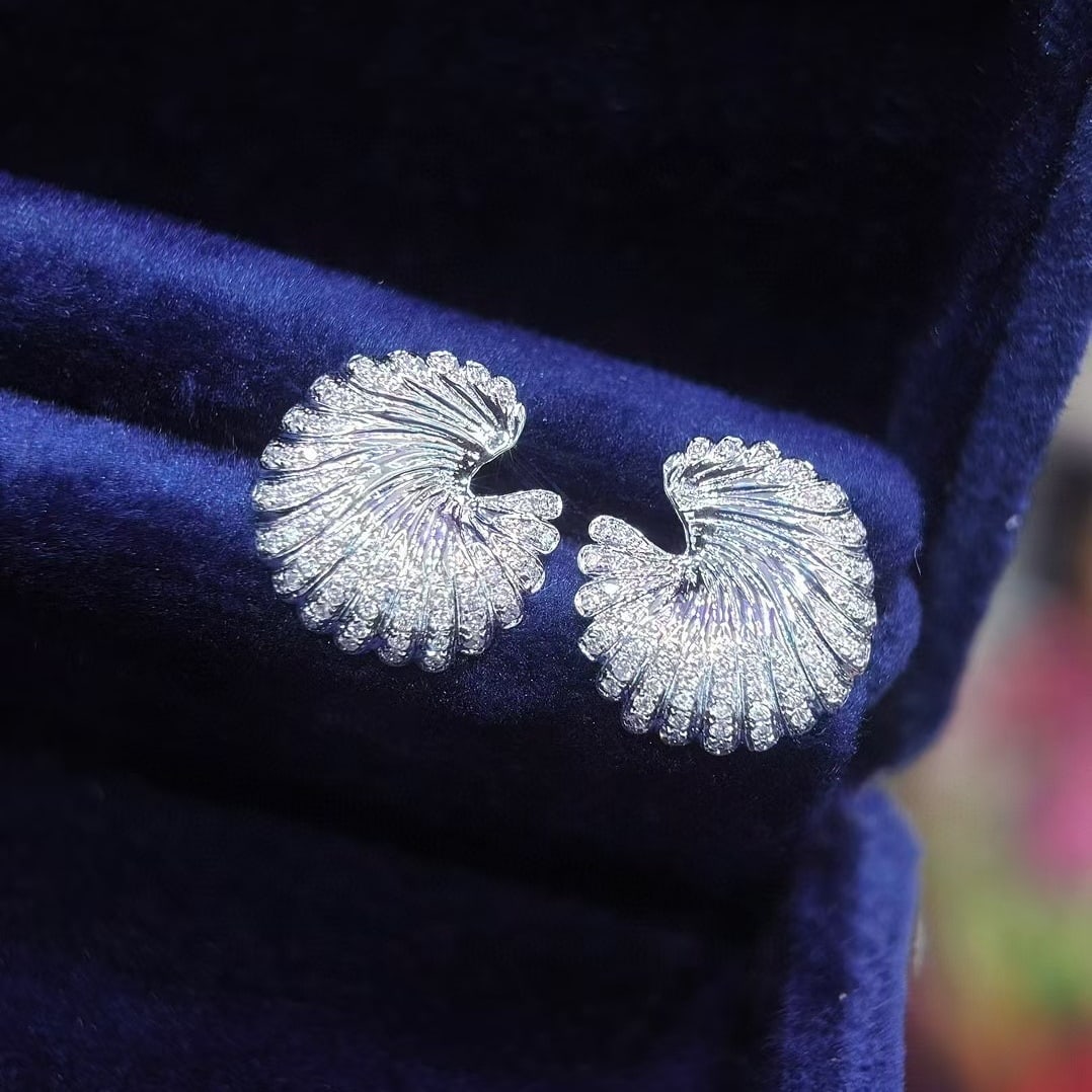 14k Gold 0.5 Ct Natural H Diamond Earrings - 7