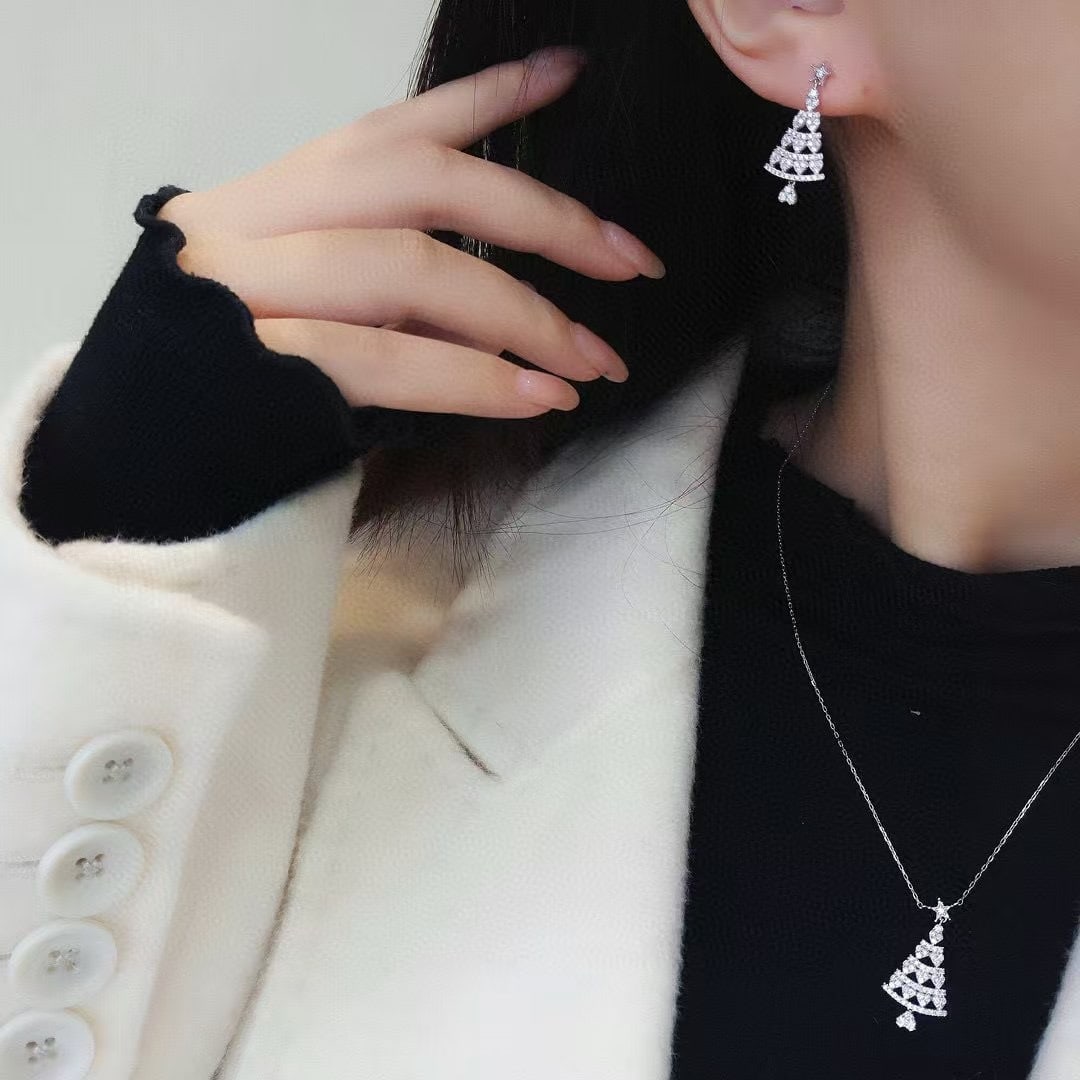 14k Gold 0.72 Ct Natural H Diamond Earrings - 4