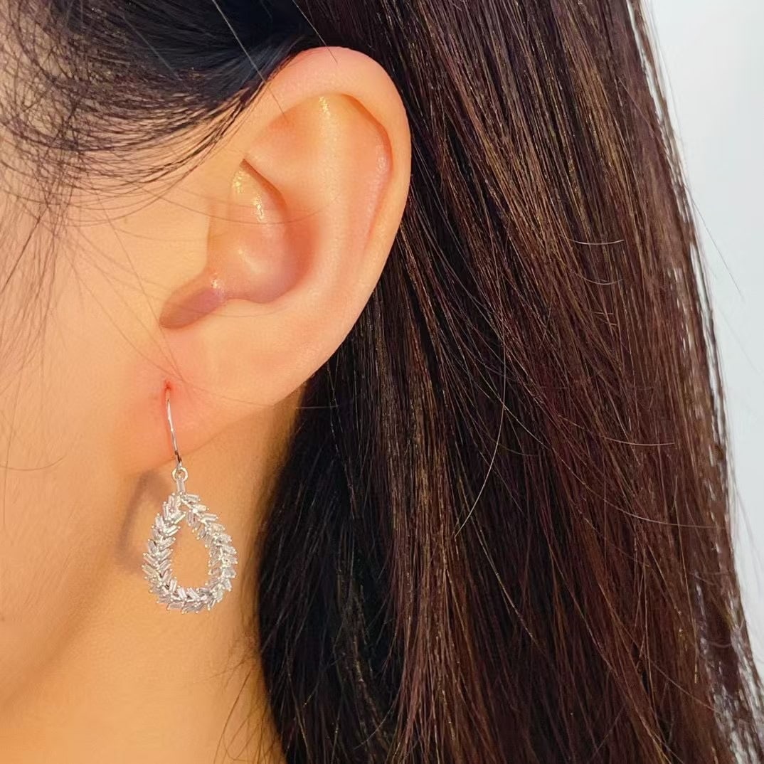 14k Gold 0.90 Ctw Natural H Diamond Jewelry Set - 6