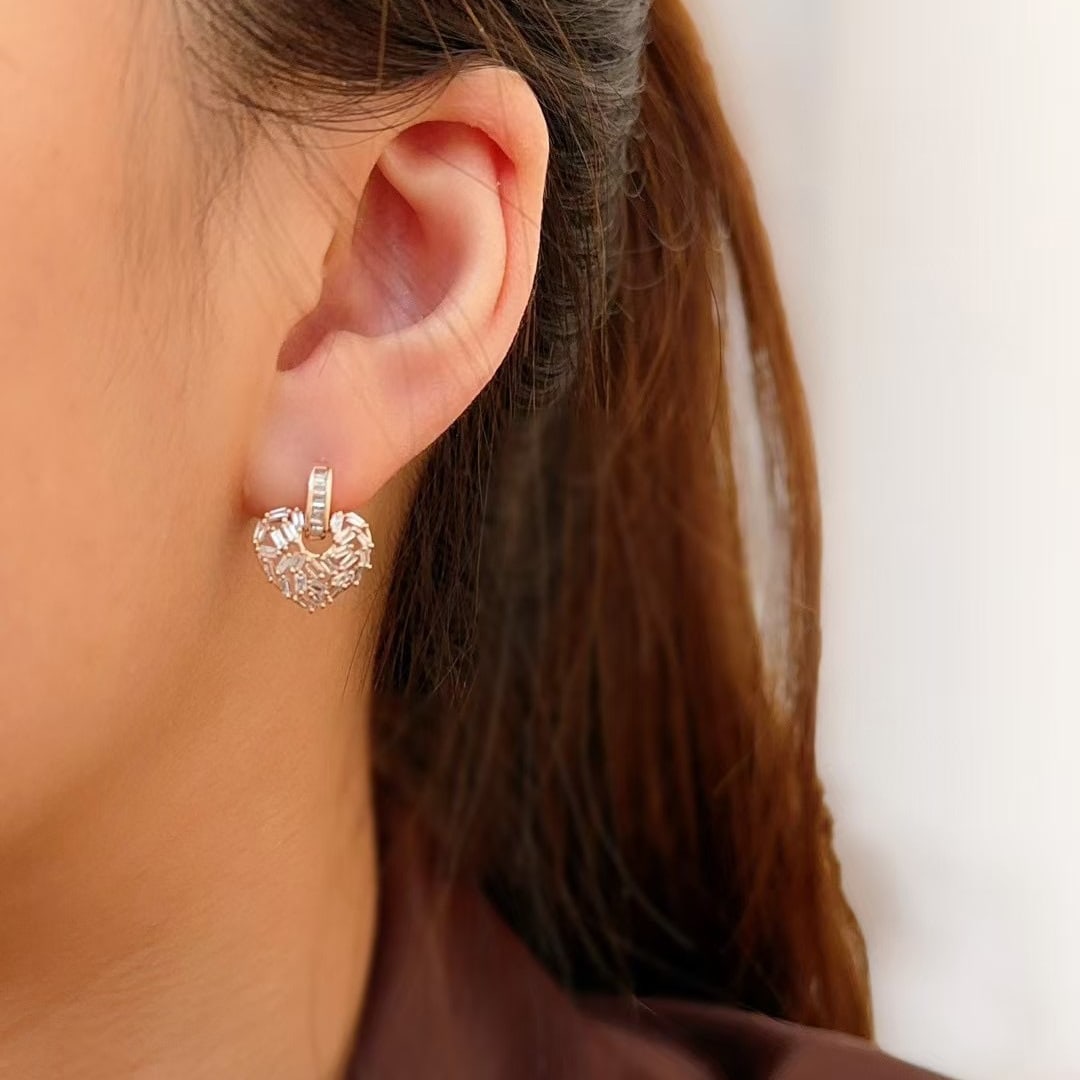 14k Gold 0.52 Ct Natural H Diamond Earrings - 3