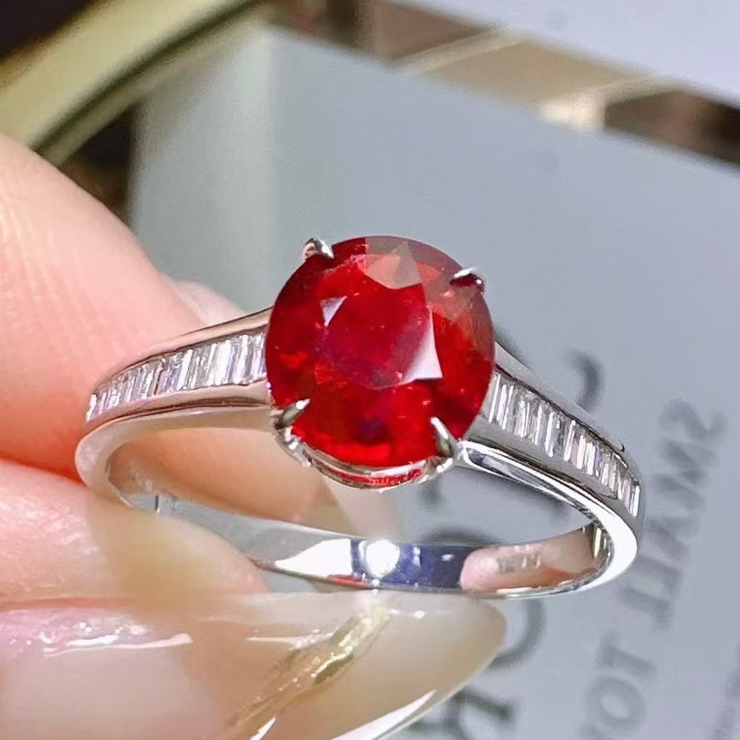 14k Gold 1.02 Ct Natural Ruby & Diamond Ring - 4