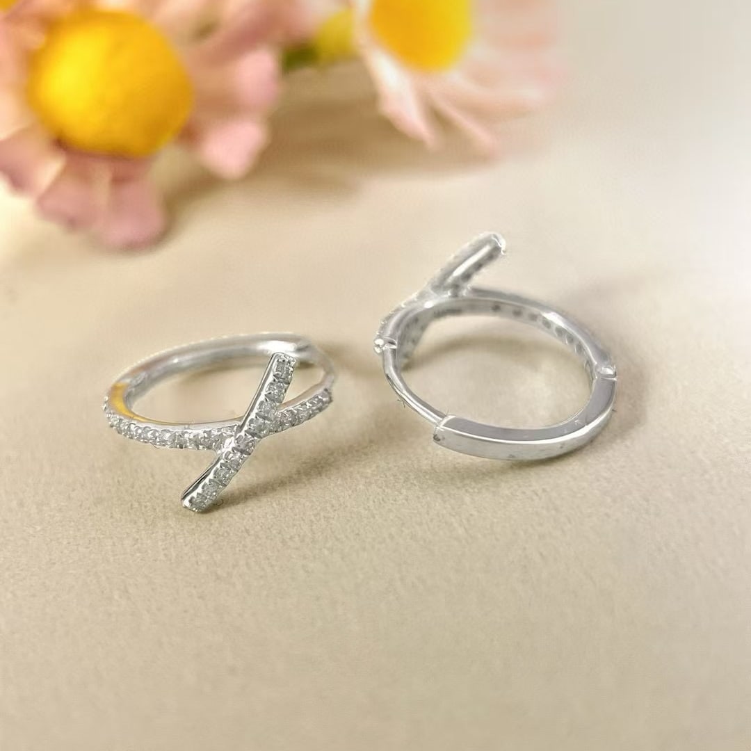 14k Gold 0.2 Ct Natural H Diamond Earrings - 2