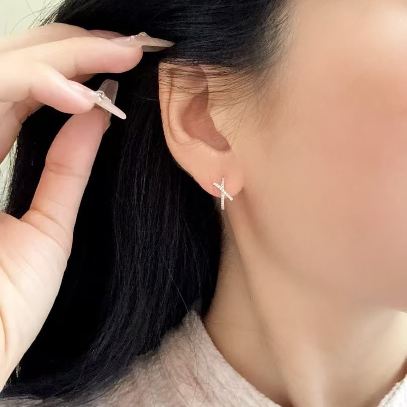 14k Gold 0.2 Ct Natural H Diamond Earrings - 3