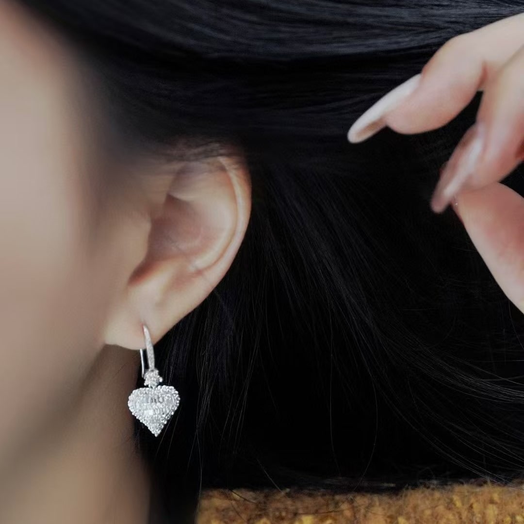 14k Gold 1.10 Ct Natural H Diamond Earrings - 3