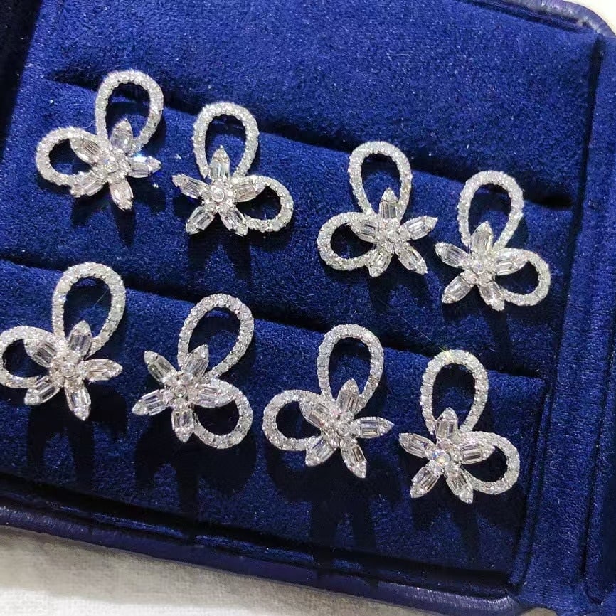 14k Gold 0.5 Ct Natural H Diamond Earrings - 5