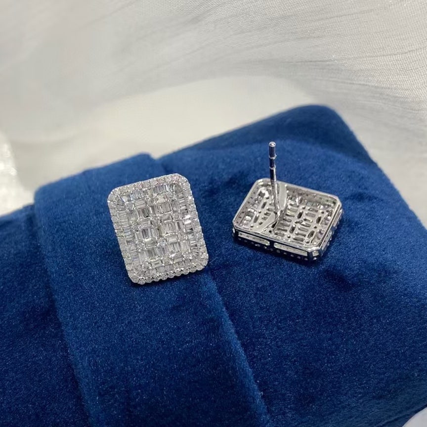 14k Gold 1.4 Ct Natural H Diamond Earrings - 3