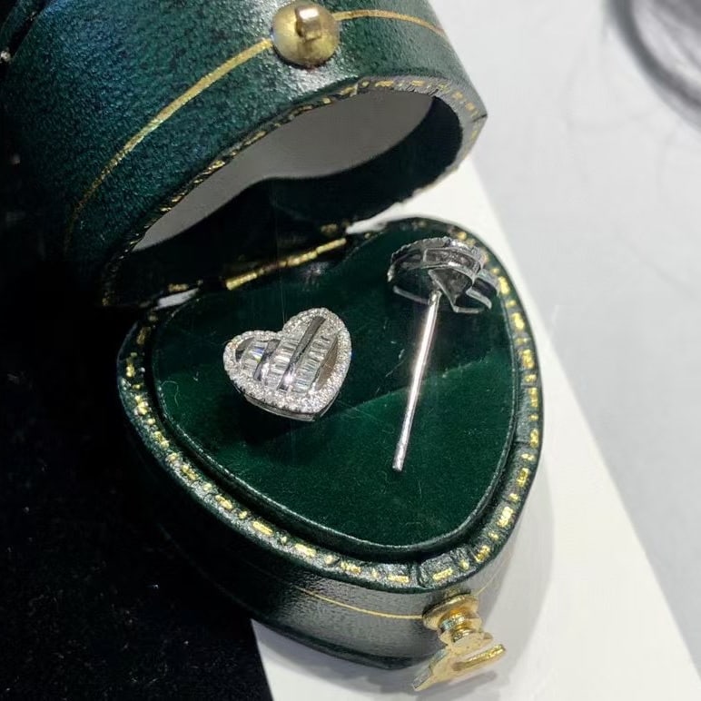 14k Gold 0.34 Ct Natural H Diamond Earrings - 2