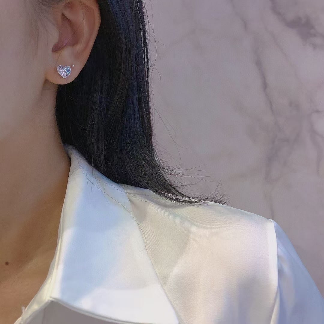 14k Gold 0.34 Ct Natural H Diamond Earrings - 4