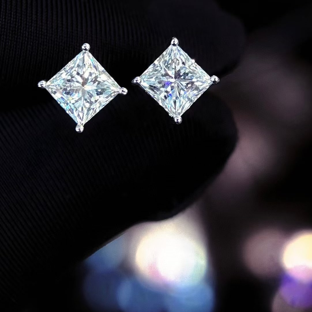 14k Gold 2 Ct Natural H Diamond Earrings - 2